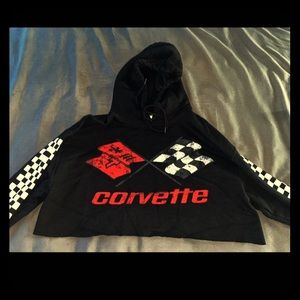 Corvette crop top sweatshirt